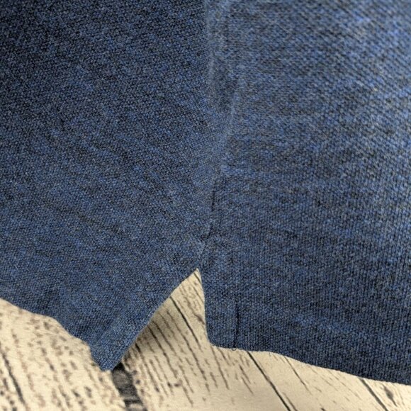 Polo short sleeve dark blue cotton shirt, XXL 2XL - Picture 4 of 11